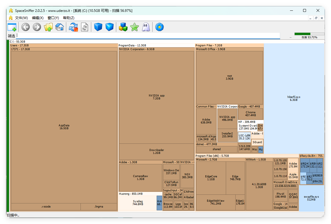 SpaceSniffer v2.0.2.5单文件汉化版